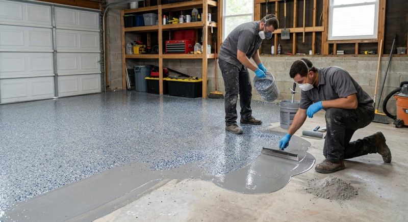 Garage Floor Epoxy Installation in Columbia, SC