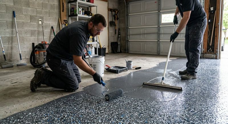 Garage Floor Staining in Greensboro, NC